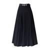 Autumn Women's Suit Skirt Half-body Skirt Medium Long Pleated Skirt High Waist Draped A-line Skirt Tide with Belt