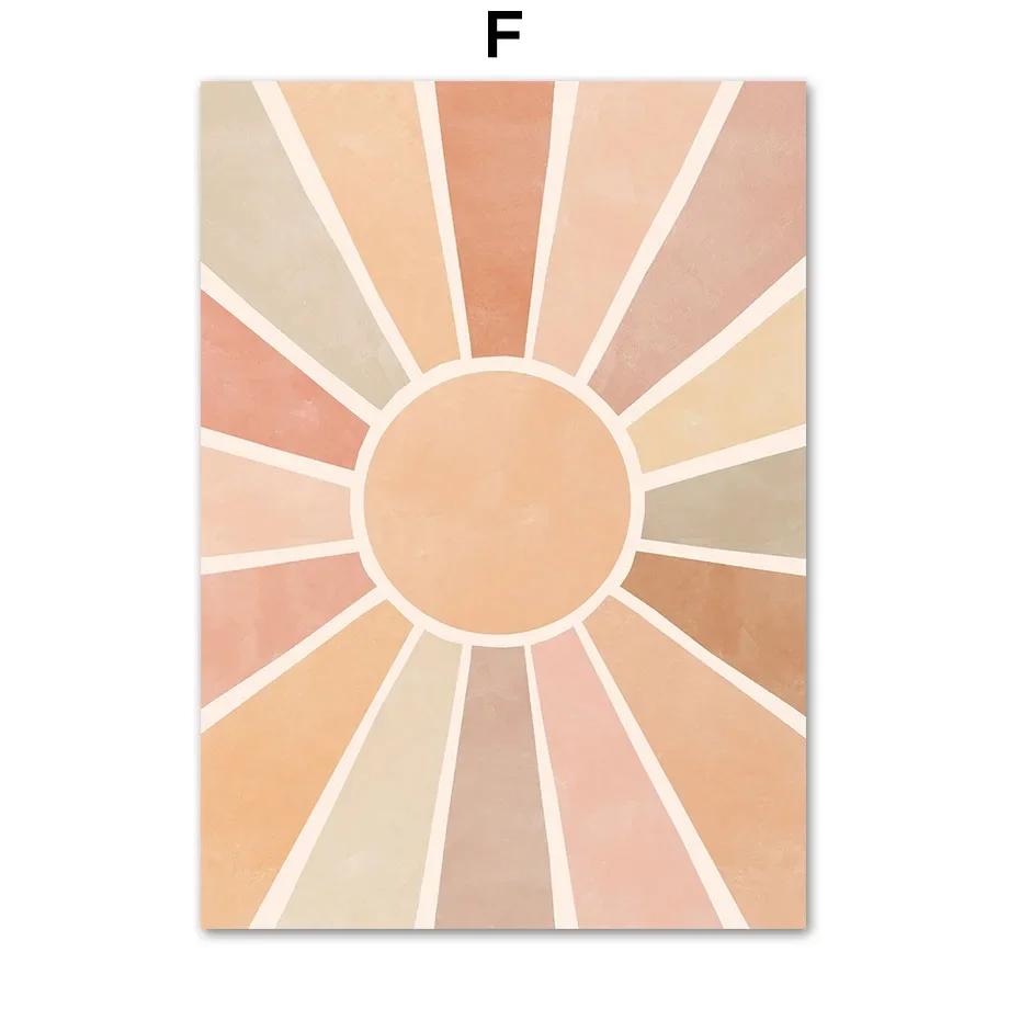 Пейзаж пустыни Бохо Минималистский лист настенное искусство холст картина скандинавский постер и принты настенные картины для гостиной домашний декор