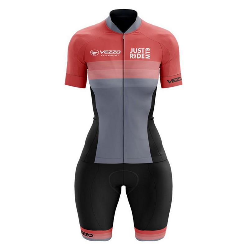 Womens Triathlon Cycling Suit Short Sleeve Tight Fit Road Bike Jersey Set