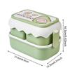 1pc - Lunch Box-Fresh-Keeper with Spacious Compartments and Cutlery Set - Portable Food Storage Container for School and Kitchen