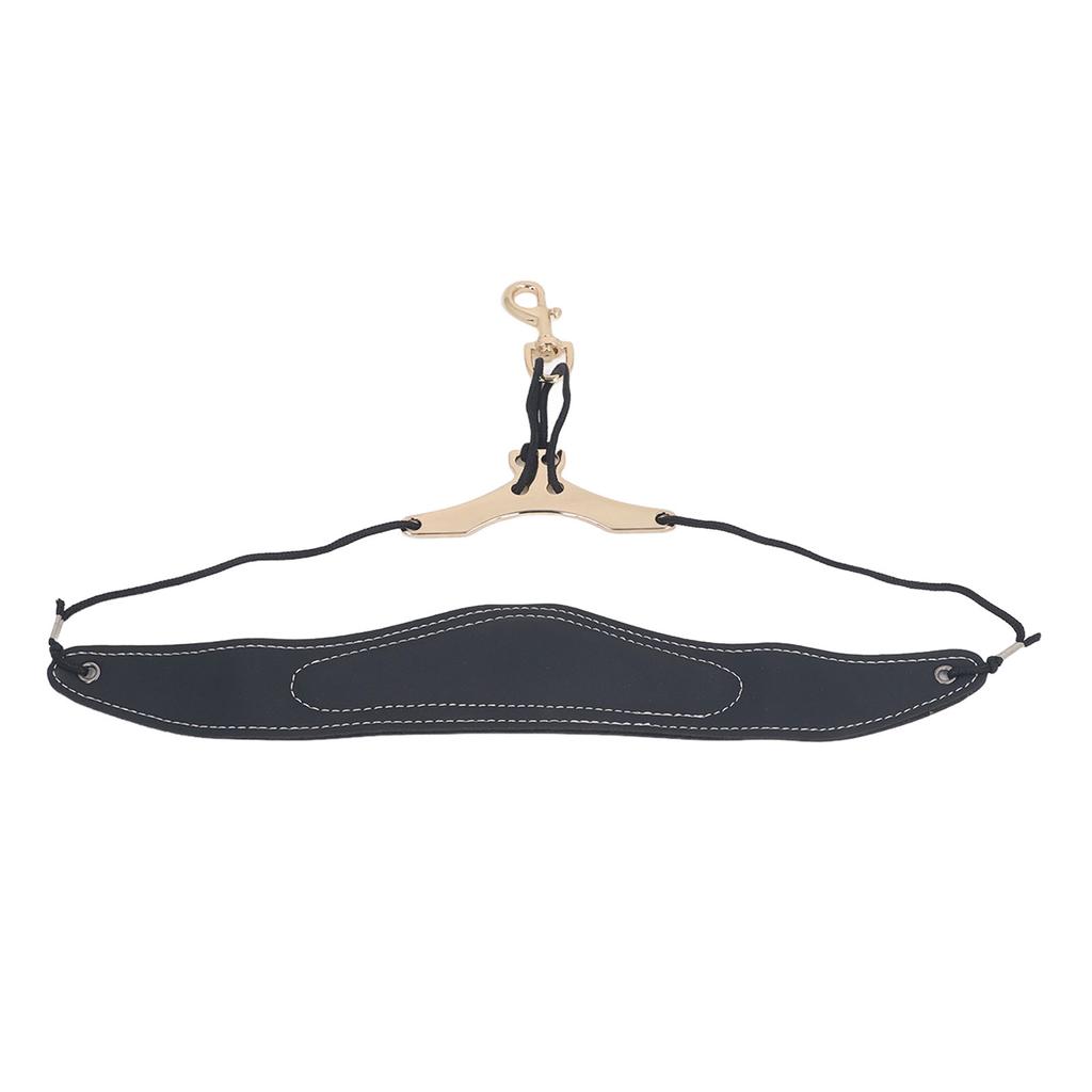 Saxophone Neck Strap Leather Breathable Adjustable Y Shape for Sax with Metal Swivel Snap Hook