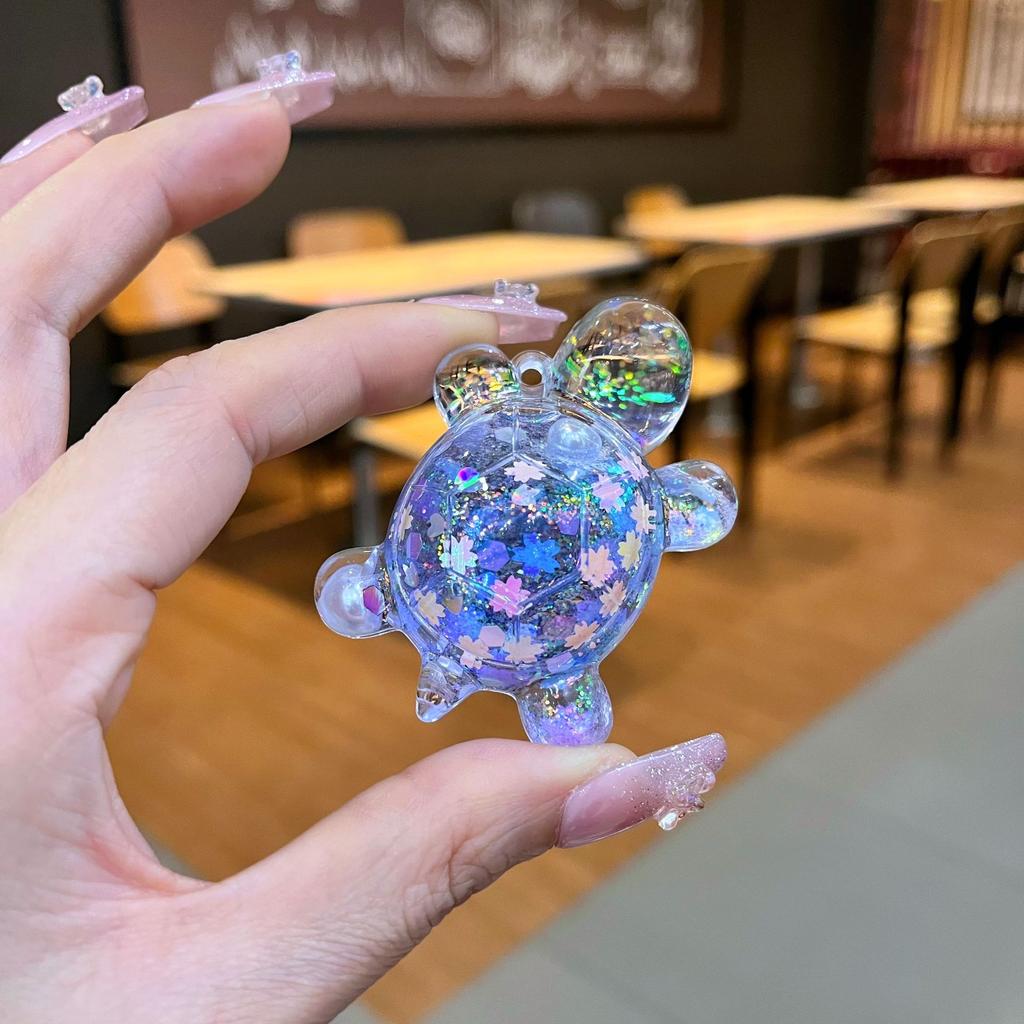 Diy Creative Table Toy Gift with Luminous Sand, Dazzling and Sparkling Turtle Ornaments