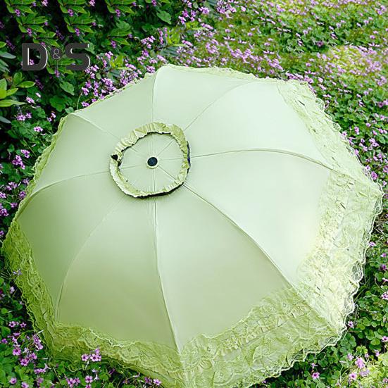 Кружевной складной зонт, портативный, солнцезащитный, с защитой от ультрафиолета, ветрозащитный, легкий, водонепроницаемый, дорожный, мини-зонт от солнца и дождя, карманный зонт