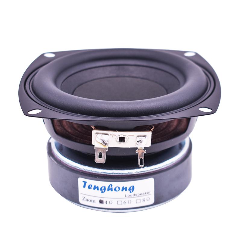 Tenghong 1pcs 4 Inch 4 8 Ohm 40W Subwoofer Speaker HIFI Bookshelf Woofer Deep Bass Home Theater Sound System Loudspeaker