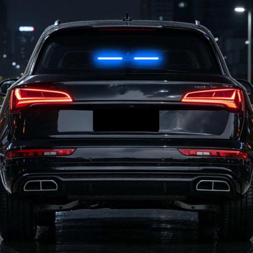LED Light Solar Powered LED Warning Light Anti-Collision Rear Window Lamp Surrounding Vehicles