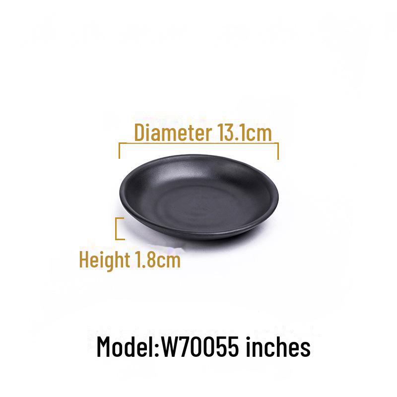 Melamine Black Imitation Porcelain Plate - Versatile Dish for Hot Pot, Barbecue, and Cold Dishes