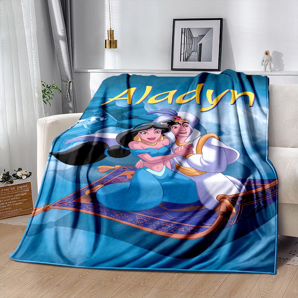 Various Styles and Sizes Aladdin Princess Jasmine Blanket for Bed Bedroom Sofa Picnic, Blanket for Cover Outdoor Leisure Nap