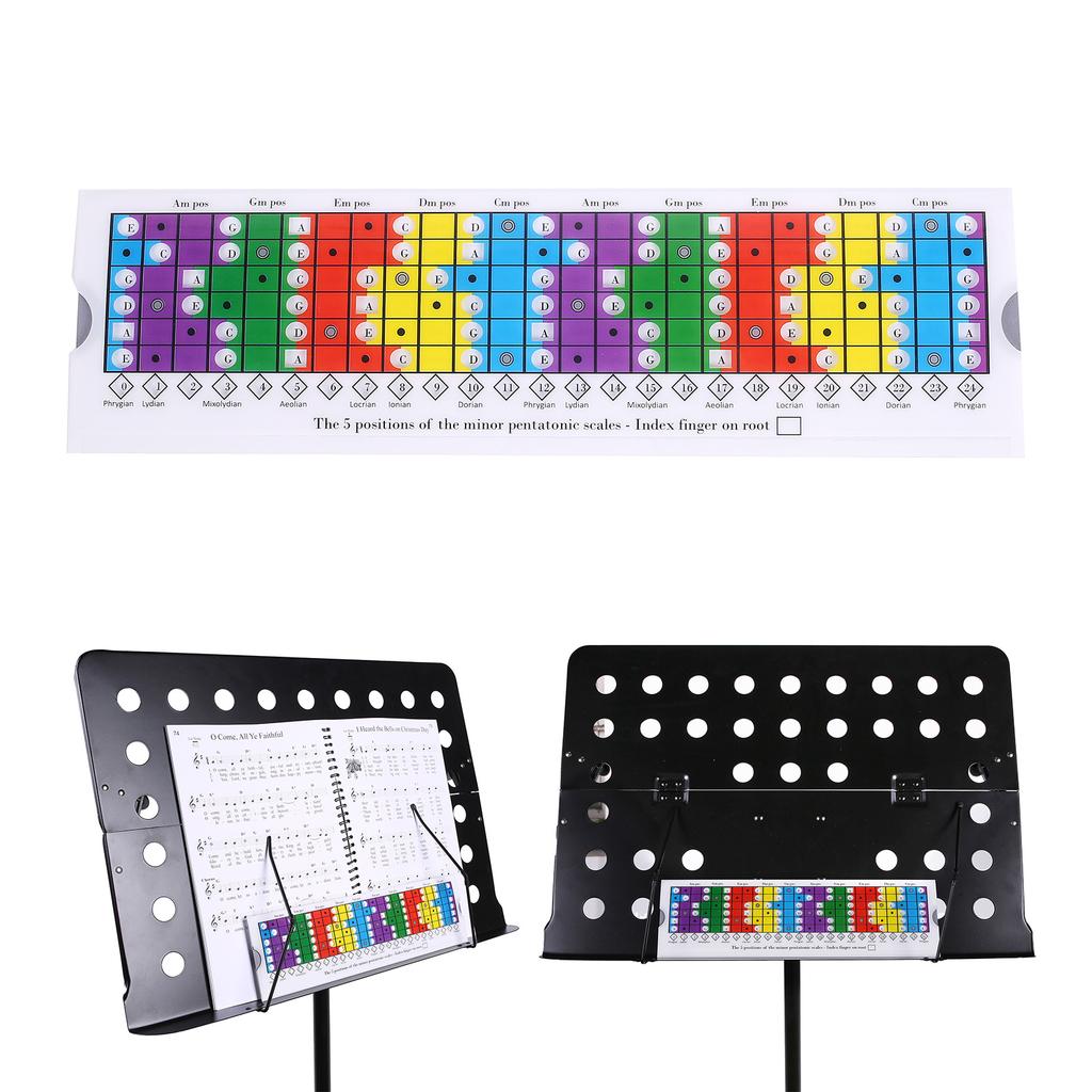 Plastic Guitar Scales Sliding Ruler Guitar Fingerboard Scale Chart Pentatonic Sliding Ruler Guitar Learning Tool
