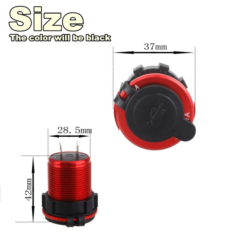 Двойное автомобильное USB быстрое зарядное устройство LED 2.4A*2 Аксессуары для зарядки салона лодки грузовика