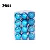 24 шт. Блестящие Матовые и Сверкающие Подвесные Шары для Рождества Украшения для Рождественской Елки