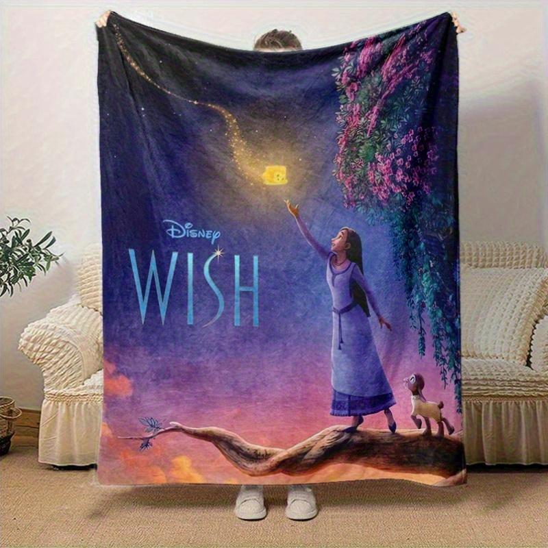 1pc, Disney Wish Home Decorative Throw Blanket Soft Coverlet for Bed, Couch, Outdoor Use, Travel, Camping