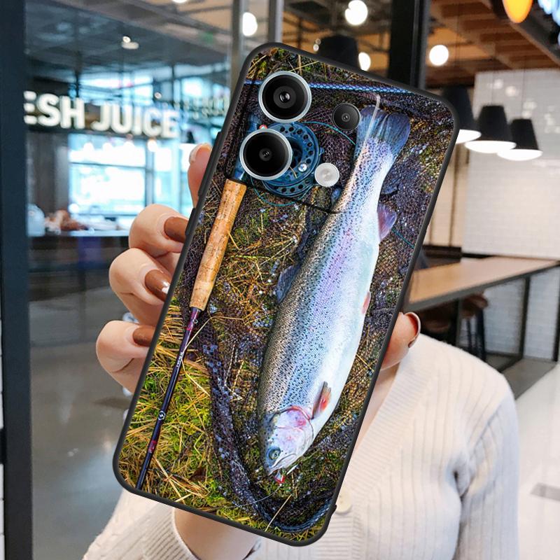 Rainbow Trout Fishing Skin Case For Xiaomi Redmi Note 13 Pro 10 11 12 14 15 Pro Plus Redmi 15C 14C 10C 12C 13C 15 Cover