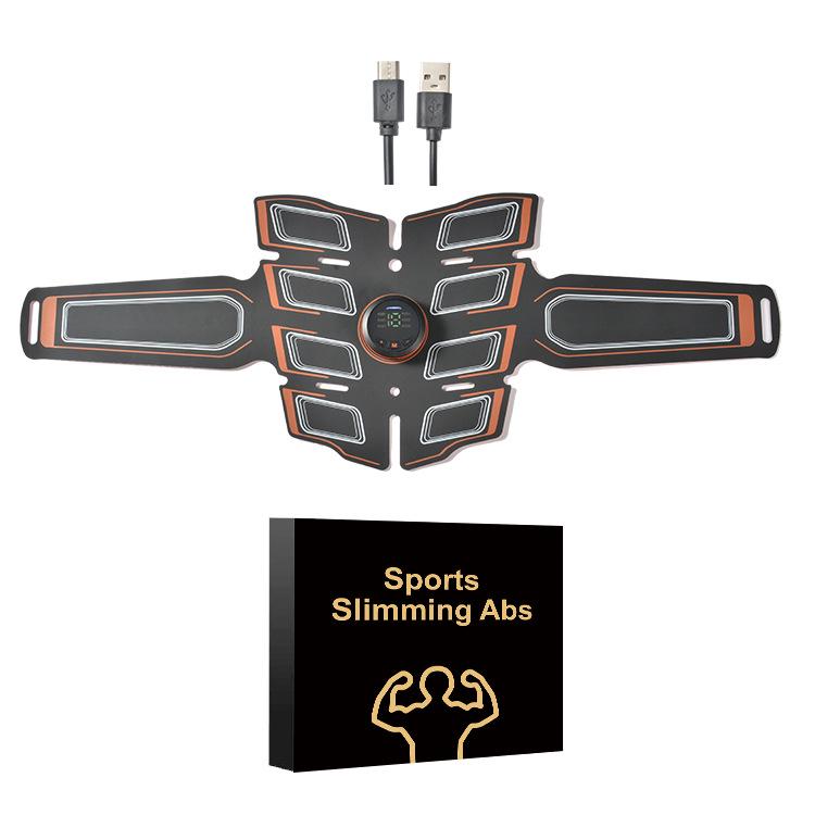 Перезаряжаемый EMS Умный Тренажер для Пресса с Цифровым Дисплеем - Стимулятор Мышц и Массажер Фитнес-Оборудование.