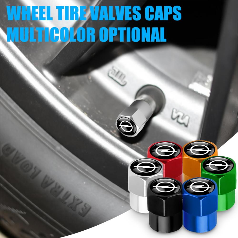 4Pcs For Opel OPC Astra Vectra Corsa Zafira Insignia Mokka Car Wheel Valve Caps Stem Case Tire Valve Cap Cover Auto Accessories HV9