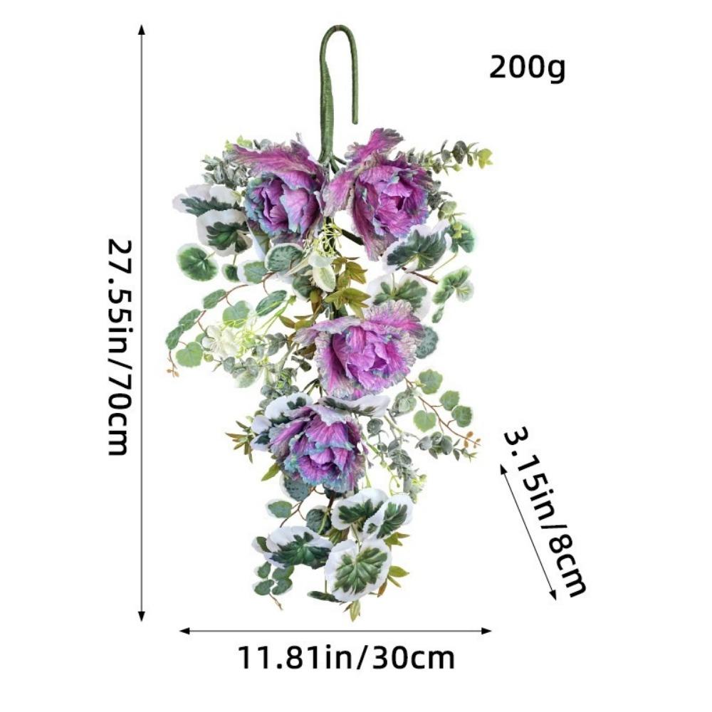 Весенний венок Подвесные пластиковые цветы Искусственный цветок Подсолнухи Венок Уличный Декор для входной двери Стены Окна Моделирование Праздничный венок для торжества