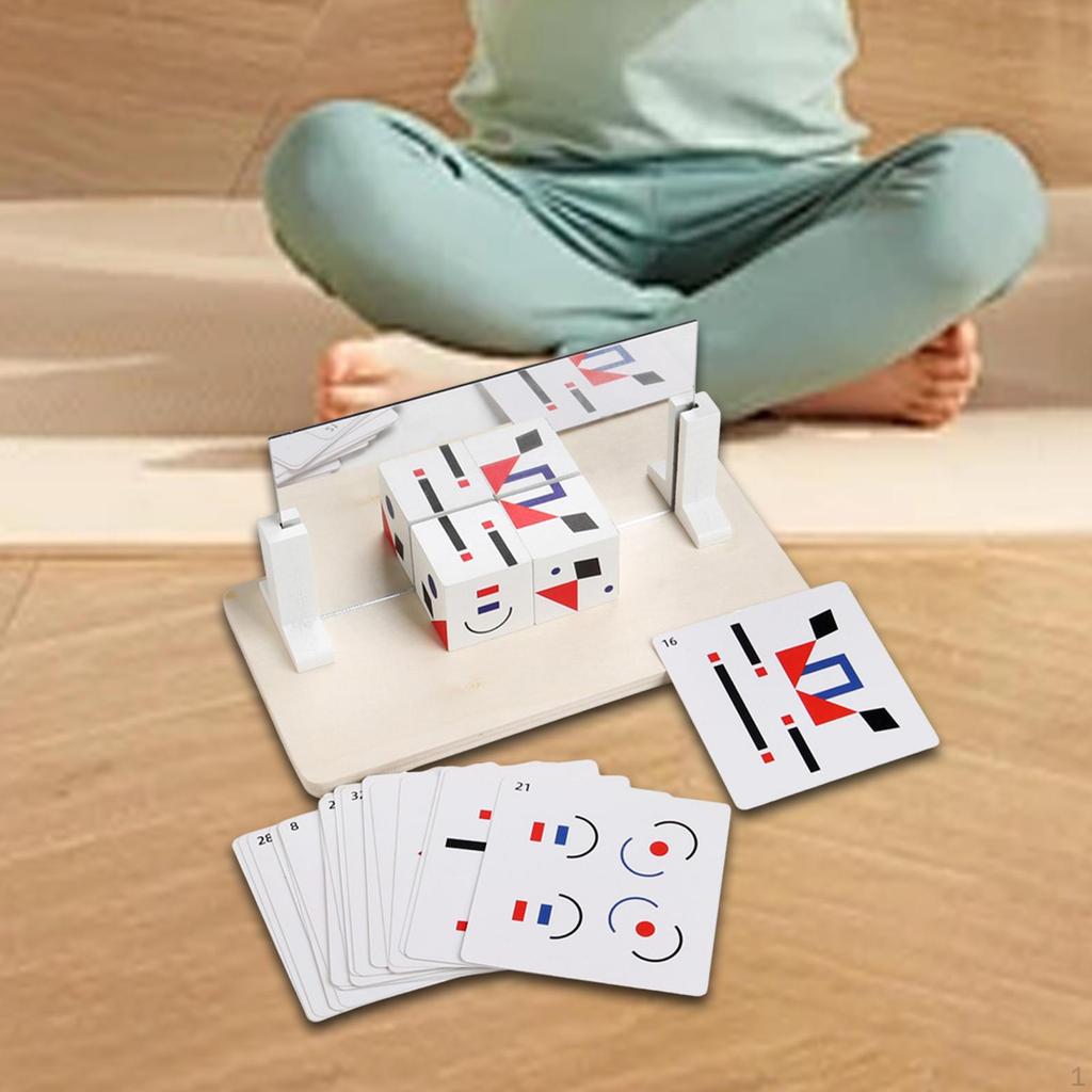 Face Change Block Game Developmental Toys Expression Puzzle Building Blocks