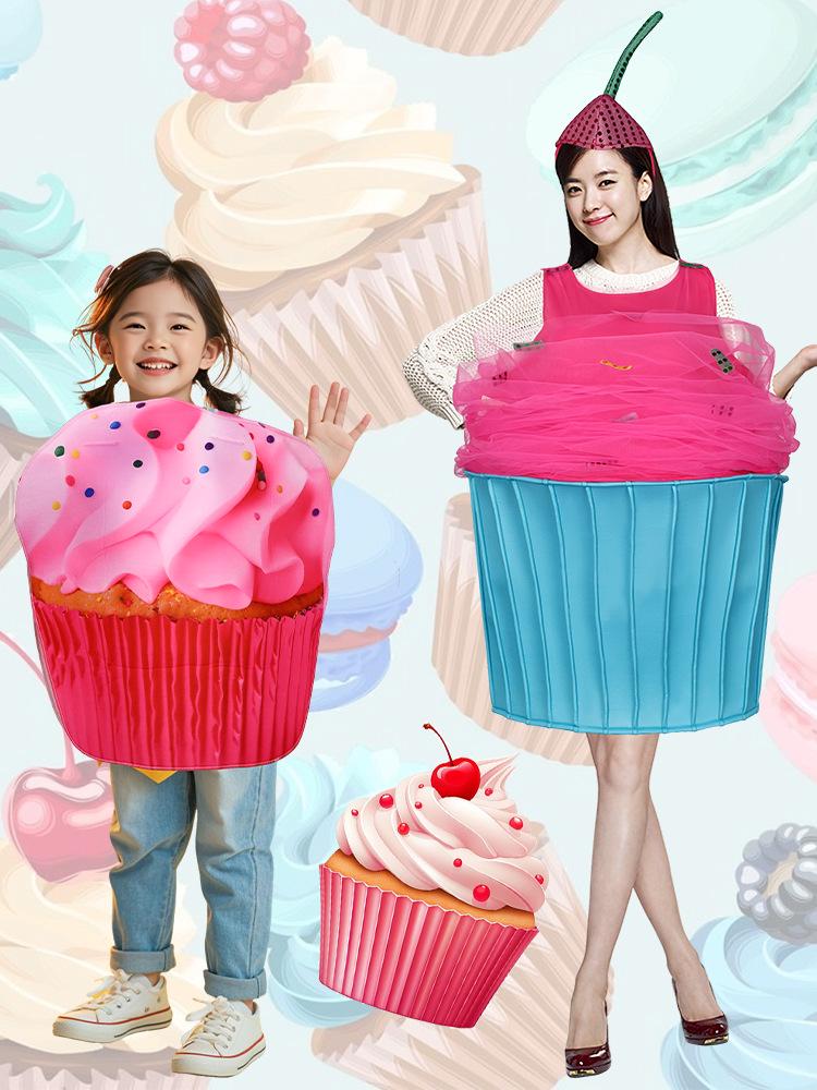 Kids' Halloween Cosplay Ice Cream Cupcake Costume