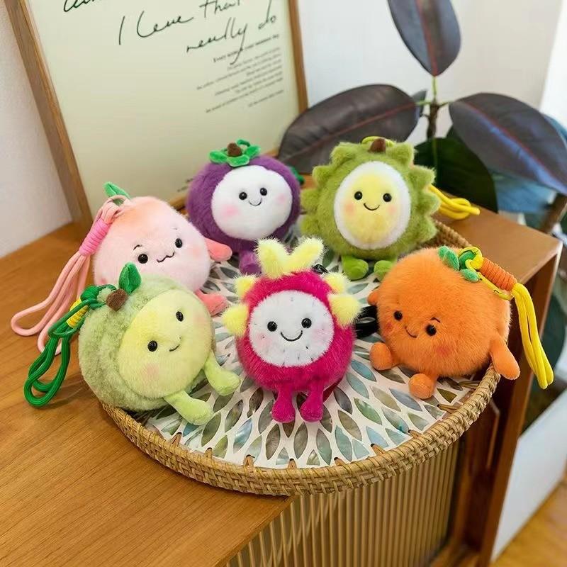 Fruit Plush Toy Mango Dragon Fruit With Soft Short Fleece For Kid Gift Collection