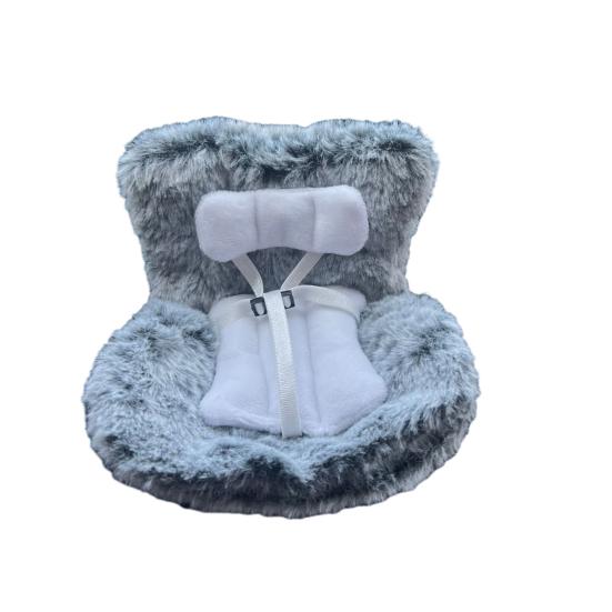 Кукольное автокресло безопасности с клипсой для вентиляционного отверстия и ароматизированными фишками, микрофибровое кукольное сиденье, украшение для автомобиля для поклонников кукол, коллекционеров