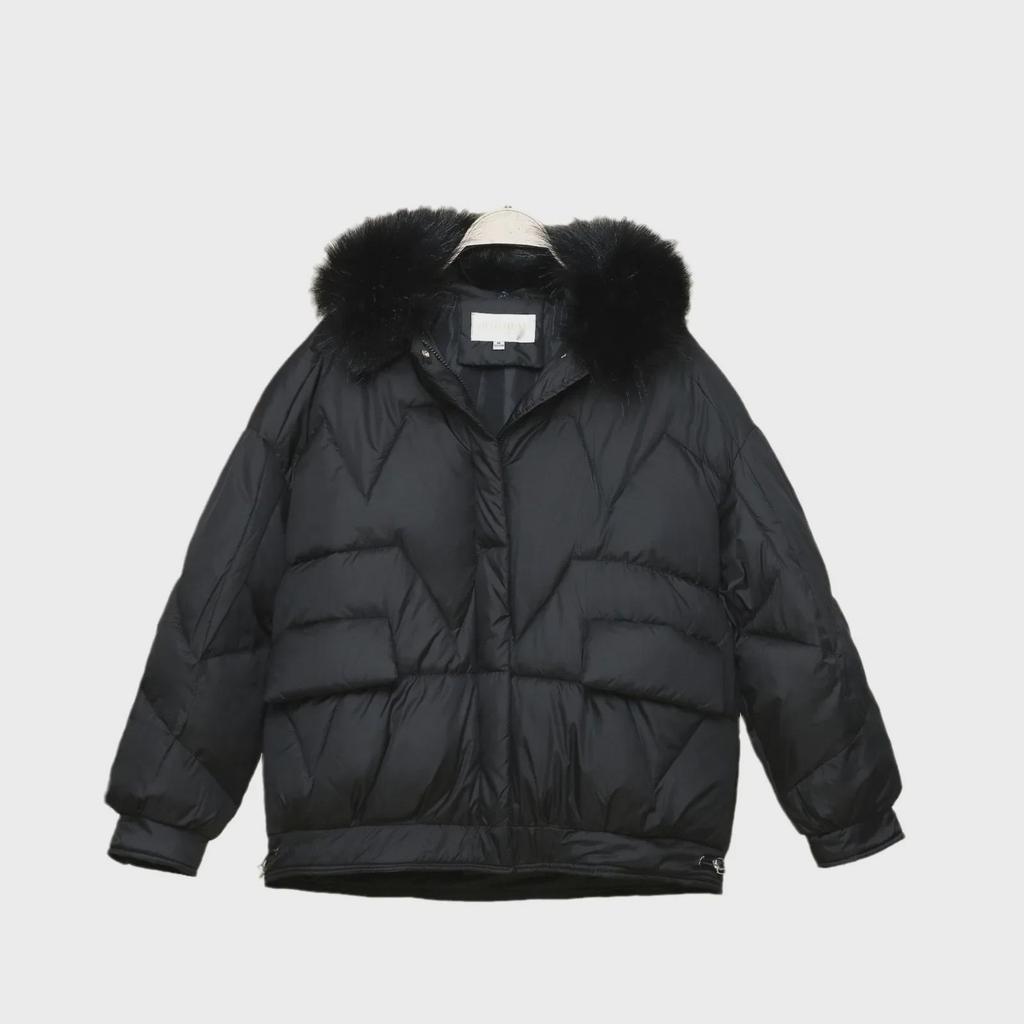 Plus Size Women's Fashionable Fur Collar Winter Coat