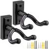 POGOLAB Guitar Hanger, Wall-Mounted Guitar Stand, Set of 2, Stable, Space-Saving, Compact, Easy Installation, Suitable for Guitars, Basses, Ukuleles,
