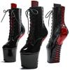 Fashion 20CM Pony Heelless Ankle Boots,Ladies Fetish Stage Pole Dance Shoes,Men Cosplay Botas, 9cm Platform,Pink,Black,Customized Color