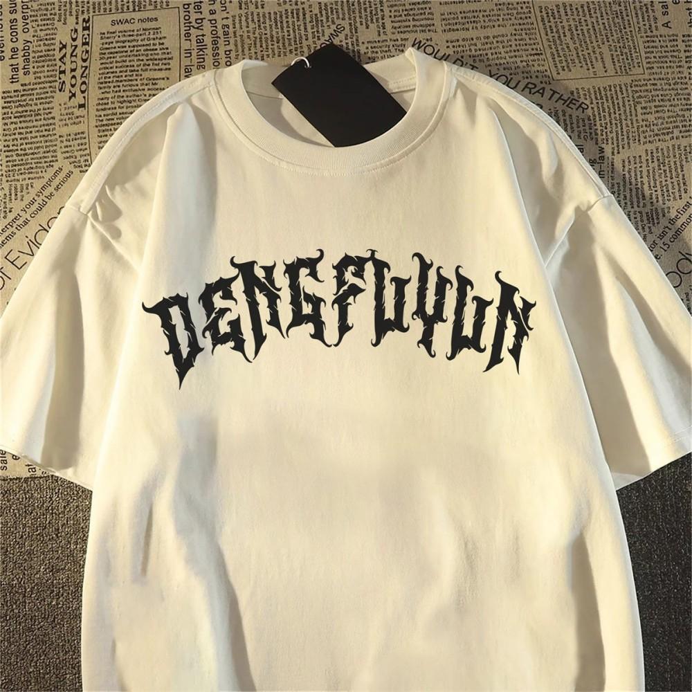 Европейская и американская мода новая мужская летняя футболка с принтом черепа ангела микроэластичная дышащая с круглым вырезом уличная городская высокая с