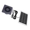4 Inch Exhaust Fan with 6W Monocrystalline Silicon Solar Panel Grey Round Solar Vent Fan for Chicken Coop Greenhouse