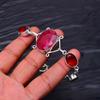Ruby & Garnet Gemstone : 925 Sterling Silver Handmade Multi Gemstone Bracelet Jewelry