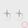 Fashion Star Shape S925 Sterling Silver Earrings for Women's High-quality Zircon Earrings Anniversary Sterling Silver Ornaments Party Jewelry
