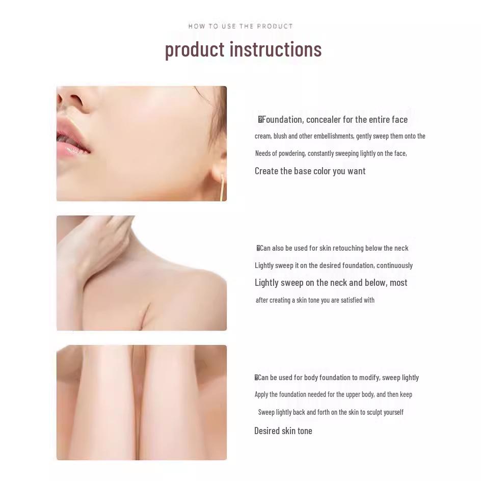 Универсальная кисть для автозагара и макияжа: Мягкая щетина для тела, румян и многого другого