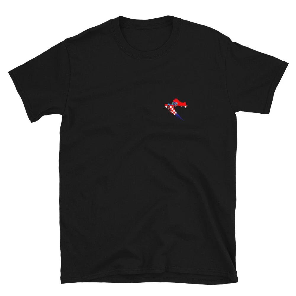 Croatia Hrvatska Flag Map Side Pocket Classic Fit T-Shirt