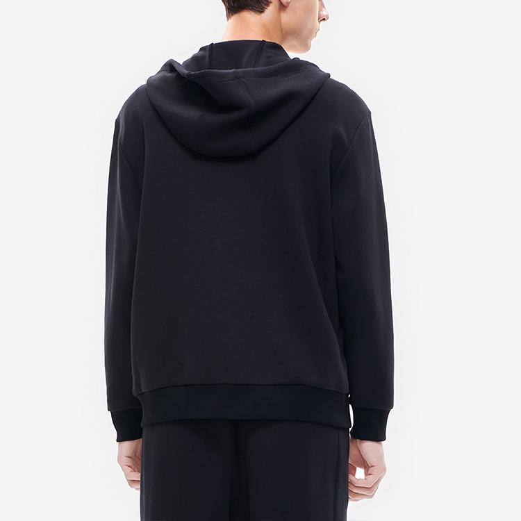 Fila Флисовая куртка-худи с вышитым логотипом Мужские куртки Черный F11M239501F-BK