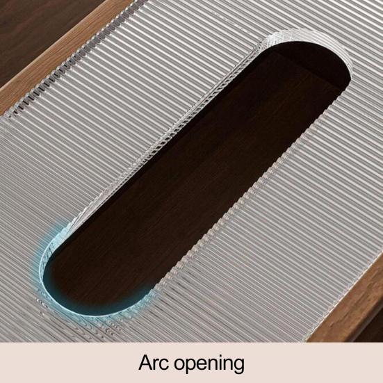 Chinese Style Wood Tissue Box with Acrylic Lid Light Luxury Easy Access Multi-functional Desktop Napkin Organizer