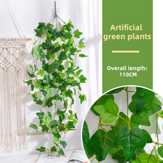 Подвесные искусственные зеленые растения Устойчивые к УФ-лучам Реалистичные Поддельные Листья Лиана Плющ Свадебная Вечеринка В помещении На открытом воздухе Сад Настенный Подвесной Искусственный Зеленый Декор
