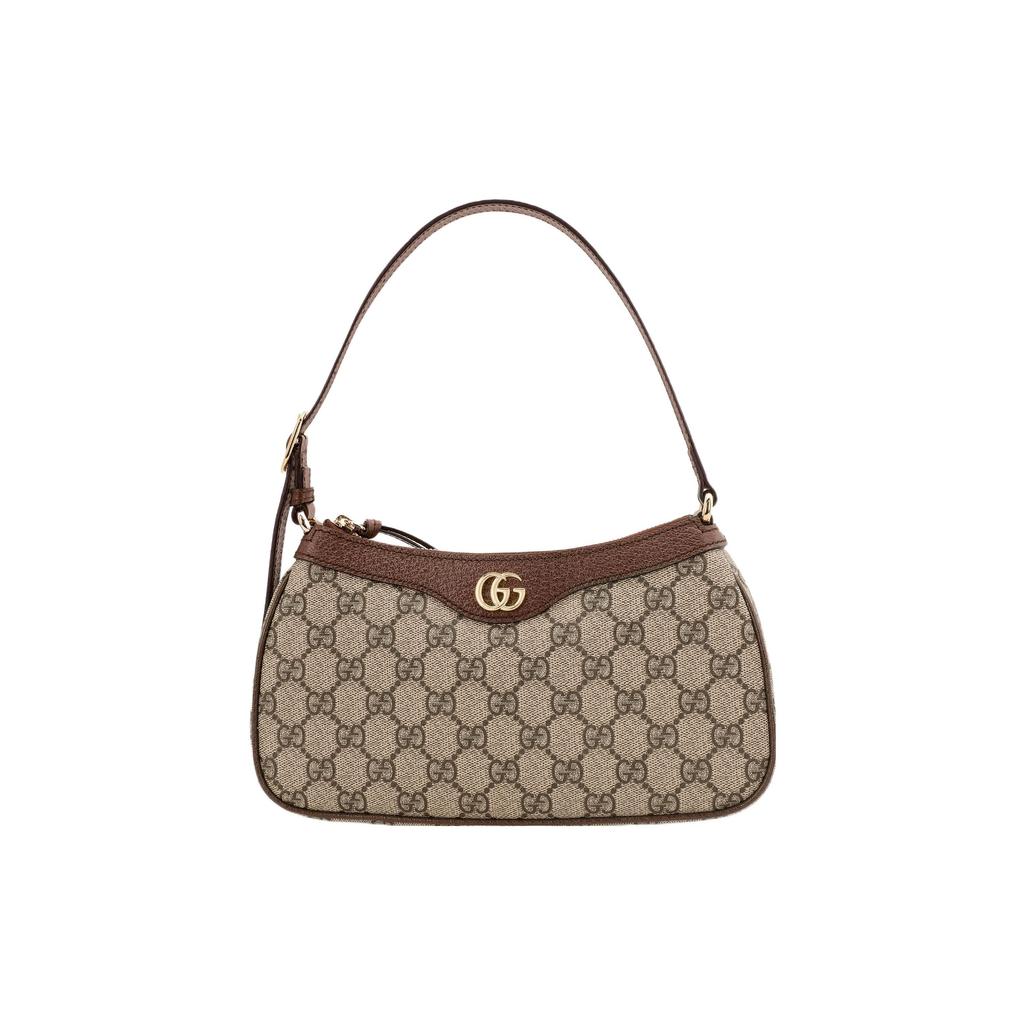 Gucci Сумка Ophidia Small Бежевый/Эбеновый Supreme Женские Сумки на плечо Коричневый 735145-KAAAD-8358