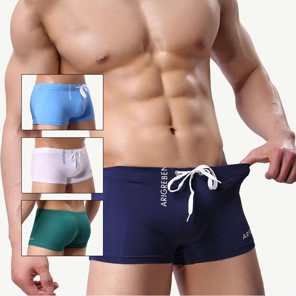 Summer Swimwear Men's Beach Shorts Boxer Briefs Swimming Trunks Sexy Swimsuit