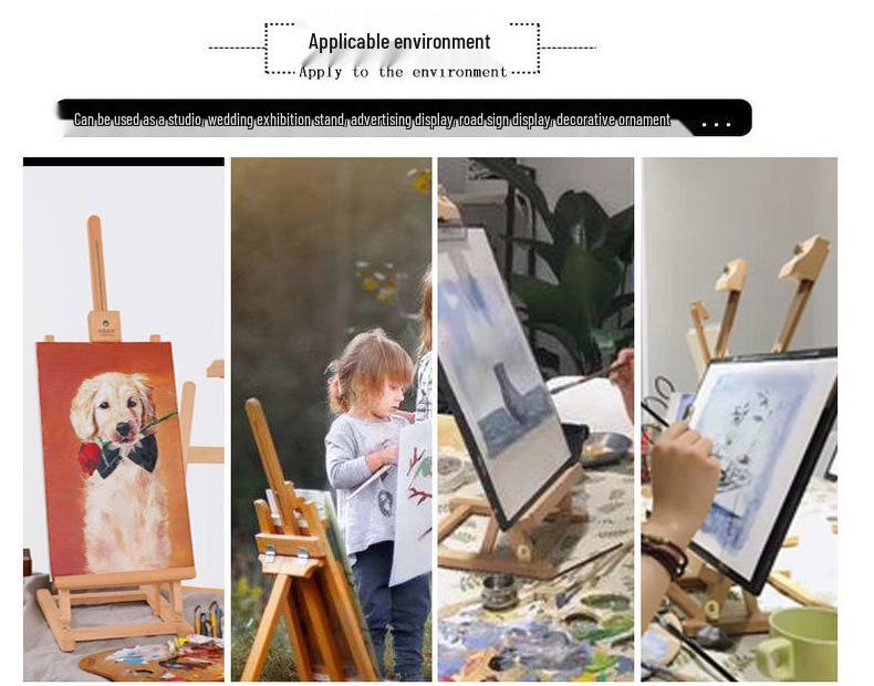Двусторонний мольберт-подставка из сосны для художественных студентов и детского рисования