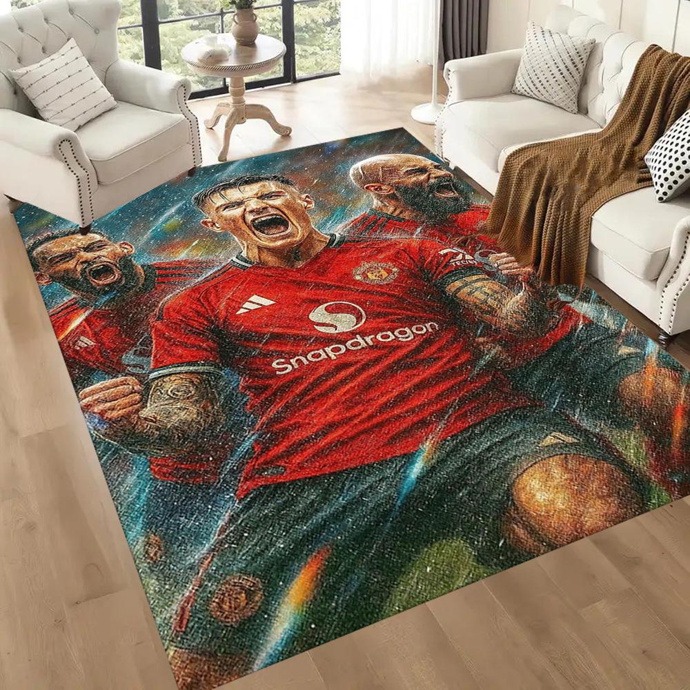 Manchester Floor Mat Design For Dining Room Living Rooms Game Room Kitchen Antislip Carpet Office Home Decor Perfect Gift For Friends Family