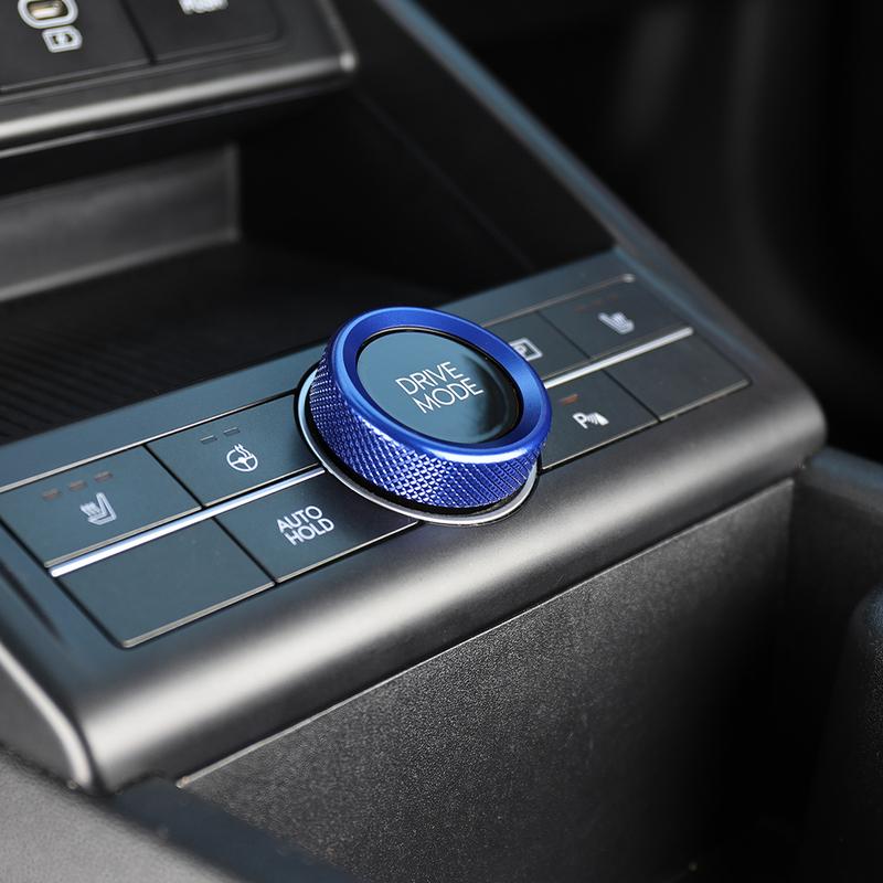 For Hyundai Kona SX2 2024-2026 Aluminum Central Console Gear Shift Knob Ring Cover Interior Accessory
