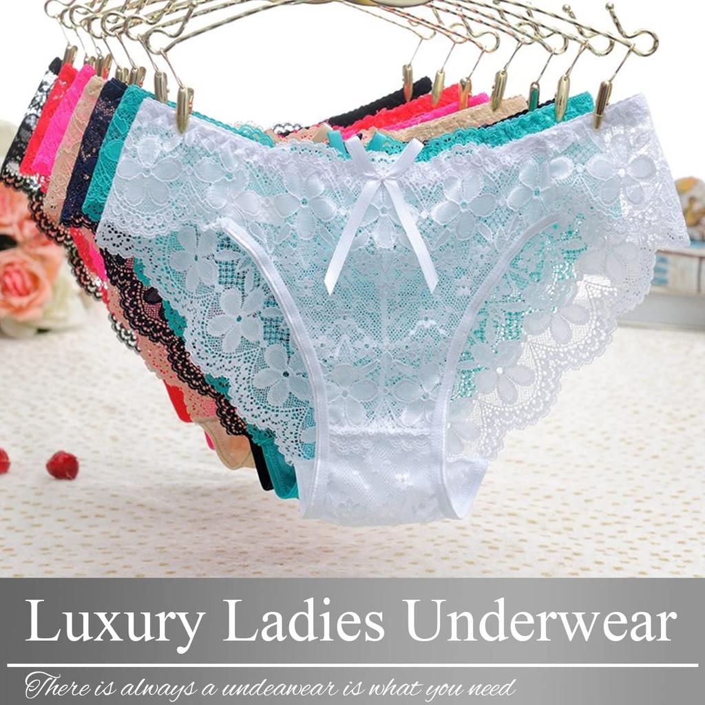 BUZZxSELECTION Кружевные Сексуальные Цветочные TV129 Женские Трусики, Нижнее белье, (02 Черный)