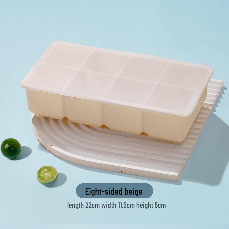 Large Food-Grade Silicone Ice Cube Tray with Lid - Newcomer Offer: ¥5 Off, First Come First Served
