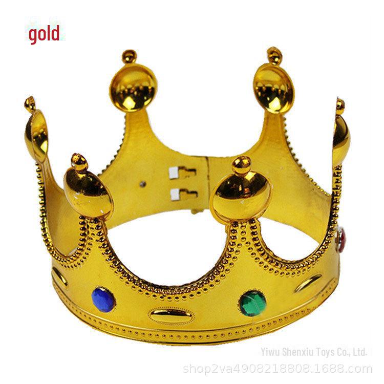 Детский плащ принцессы и короля на Хэллоуин - 80 см, ярко-золотой и серебряный