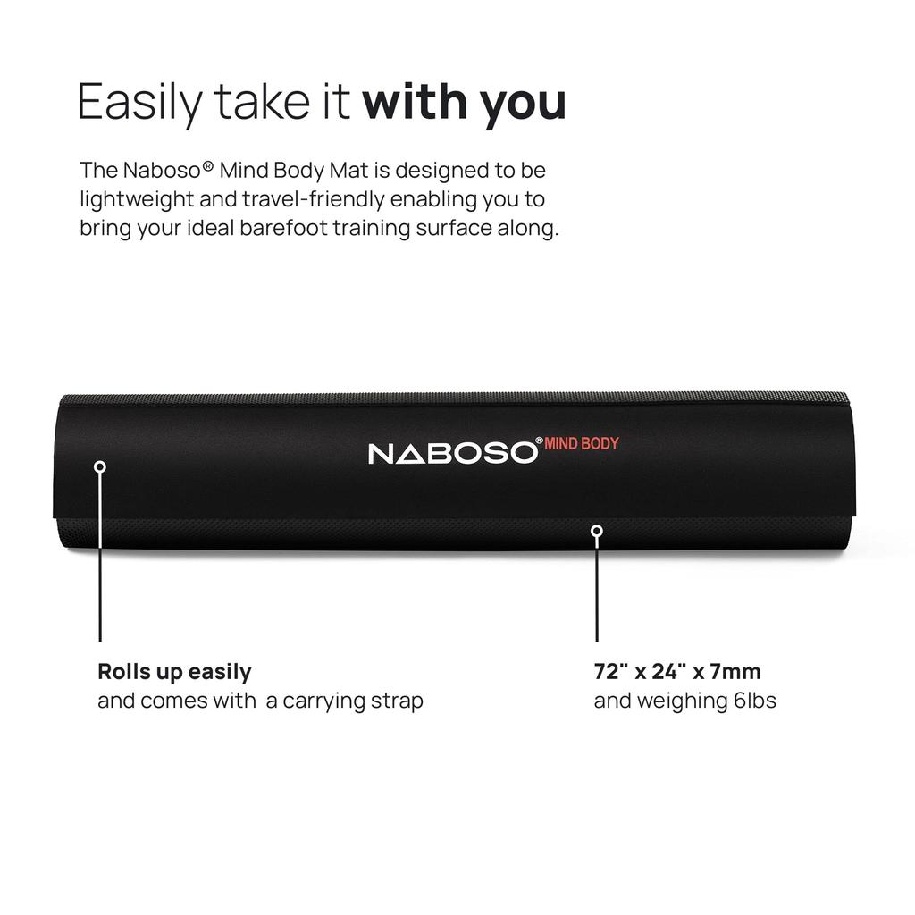 Naboso Mind Body Textured Mat Pilates Barre Training Mat with Foot Stimulation for Stretching and Floor Work - &