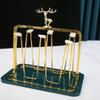 Iron Art Cup Storage Rack Reindeer Decorative Cups Shelf New Cup Tray Holder  For Drying Cups
