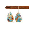 Bohemian New Vacation Style Half Jewel Water Drop Pendant Earrings European and American Popular Accessories
