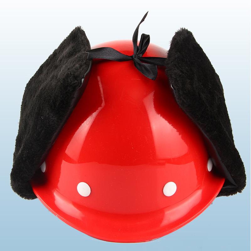 Зимняя термоподкладка для шлема, утолщенный хлопок, защита от холодного ветра, плюшевая накладка, строительная площадка, защита от ударов, защита ушей, флисовая подкладка