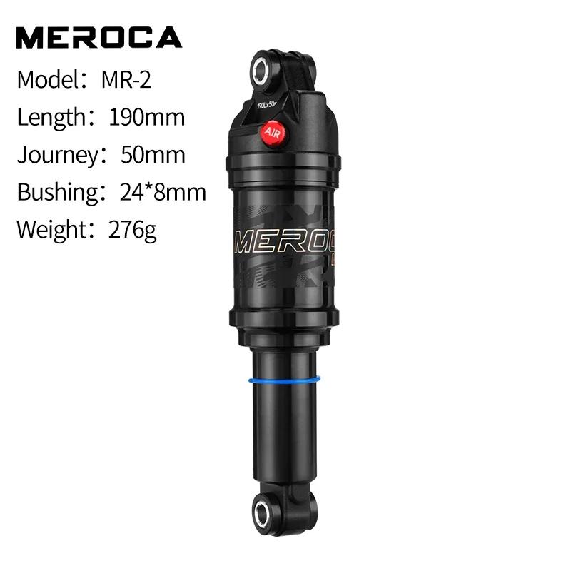 MEROCA MR-2 Амортизатор для горного велосипеда, воздушный, 125/150/165/190 мм, регулируемое давление воздуха, алюминиевый сплав, велосипедный амортизатор для MTB