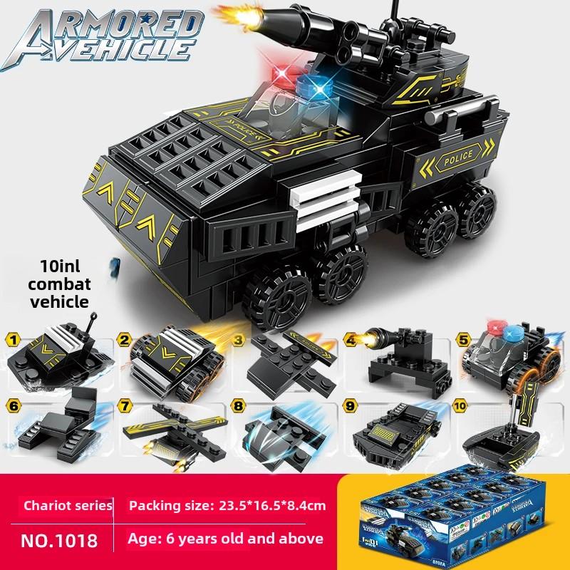 SWAT Car Building Blocks Пожарная машина Самолет Танк Военный корабль Машина Строительные кирпичи Строительная машина Детские игрушки