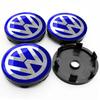 VW 4Pcs 55mm 56mm 60mm 65mm Car Wheel Center Hub Cap Volkswagen Golf GTI R-Line R Polo T5 Passat Rim Cover Stickers Accessories